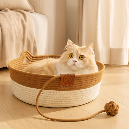 Cuccia Relax in Corda Naturale per Gatti