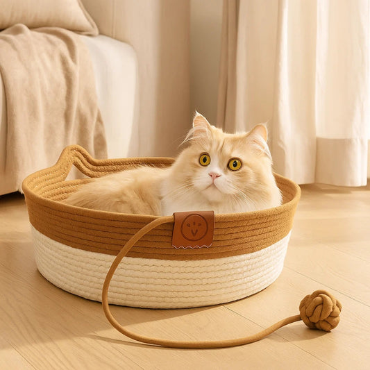 Cuccia Relax in Corda Naturale per Gatti