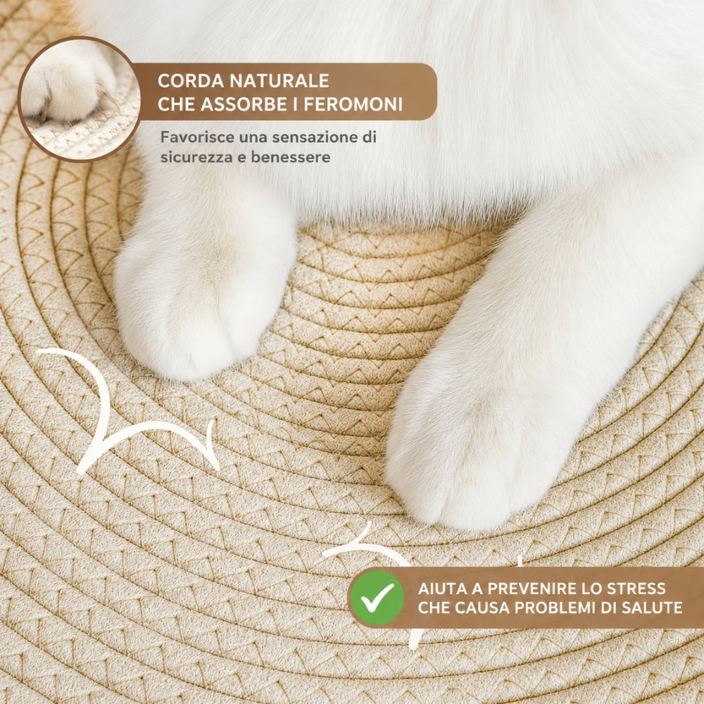 Cuccia Relax in Corda Naturale per Gatti